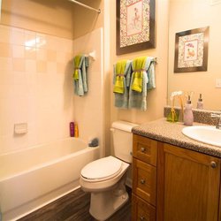 bathroom at Haven North East apartments located in Atlanta, GA