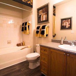 bathroom at Haven North East apartments located in Atlanta, GA